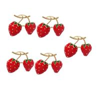 BESPORTBLE 5 Pièces Broche de fraise chèche écharpe om épingle à fraise charm décoration de robe vêtements bijoux broche broche épingle à nourrice épinglette en métal épingle à alliage