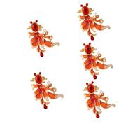 BESPORTBLE 5 Pièces Broche koi Mariage clips Charme seigneur émail petit mignon bijoux broche femmes broches broche de bijoux accessoires de manteau broche vintage chinoise alliage rouge