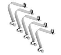 BESPORTBLE 5 pièces Clips à Ressort Acier Inoxydable pour Attache de Filet de Nettoyage de Piscine V Clips Universels avec Double Épingle pour Poteaux et Accessoires de Spa