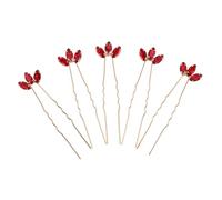 BESPORTBLE 5 Pièces Coiffe en épingle à cheveux accessoires de coiffure épingles à cheveux Accessoires de cheveux pinces à cheveux roux pince à cheveux Perceuse de marquise rouge
