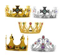 BESPORTBLE 5 Pièces couronne bandeau coiffe accessoires coiffure faire la fête coiffe d'anniversaire en haut fée faux casque de la couronne couronnes de costumes Plastique