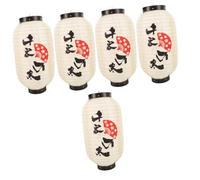 BESPORTBLE 5 Pièces Décoration De Lanterne Lumières De Lanterne Menées Décoration Suspendue Suspension Japonaise De Papier en Blanche Plastique