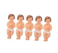 BESPORTBLE 5 pièces Figurines Miniatures Jésus Résine Statuettes Saint Garçon Fille pour Décoration Religieuse de Noël et Collection Artisanat Détaillé Symbolisant Pureté et Bénédictions