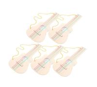 BESPORTBLE 5 Pièces Guitare Bois à Peindre pour Garçon Fille Instrument Musical DIY Non Guitare Vierge Bois pour Peinture et Création Artistique Garçon Fille