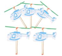 BESPORTBLE 5 pièces Jouets Hélicoptère à Élastique Planeurs Extérieurs Jouets Avion Éducatifs pour Garçons et Filles Activité Pratique et Ludique