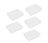 BESPORTBLE 5 pièces Lot de Boîtes de Rangement Rectangulaires Transparentes pour Cartes de Poker Plastique Étui Pratique pour Petites Cartes et Petits Objets Contenant de Stockage Portable