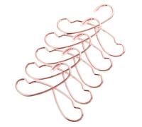 BESPORTBLE 5 pièces Lot de Cintres Miniatures pour Vêtements de Poupée Métal Rose Doré Accessoires Réalistes pour Maison de Poupée Rangement Vêtements