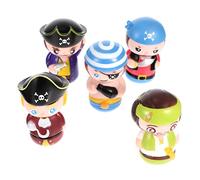 BESPORTBLE 5 Pièces Marionnettes à Doigts Cartoon Pirat Design Jouets Interactifs pour Garçon Fille de Fête et Activités