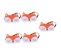 BESPORTBLE 5 Pièces Masque pour les yeux de renard Dormir adultes renard qui dort mignon blocage femme patch yeux masque de sommeil portable masque oculaire endormi chiffon
