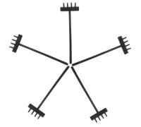 BESPORTBLE 5 pièces Mini Râteaux de Jardin Plastique Noir Outils de Râteau pour Bac à Sable Décoration de Bureau et Jardin Zen Accessoires Créatifs pour Table de Sable