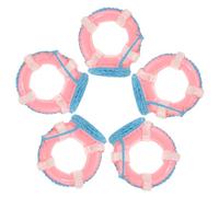BESPORTBLE 5 Pièces Miniature Bouées de Lot pour Maison de Poupée Décorations de Bricolage Accessoires de Décor Méditerranéen Bouées pour Natation et Activités