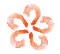 BESPORTBLE 5 Pièces Modèle de Crevettes Simulées Décoration Réaliste pour Bureau Fête et Restaurant Accessoire de Photographie Aliment Faux Étonnant