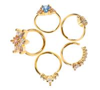 BESPORTBLE 5 pièces Nose Set With Zircon Adjustable Nose Clips For Women Comfortable Jewelry In Tone Stylish Couleur Aléatoire Couleur Aléatoire