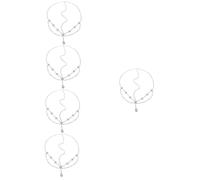 BESPORTBLE 5 Pièces ornement de front en strass de mariée accessoires de cheveux faire la fête célibataire Mariage Bijoux de cheveux pour les femmes bijoux de chaîne de tête de femmes Métal