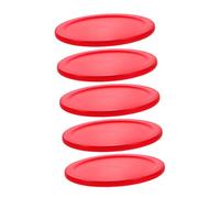 BESPORTBLE 5 pièces Palets Air Hockey Rouges Accessoires Lourds pour Tables de Jeu Rondelles Épaisses Durables Compatibles Multiples Équipements