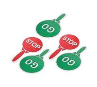 BESPORTBLE 5 Pièces Panneaux Stop Rouge Vert pour Classe Maternelle et Primaire Signalisation Ludique et Éducative pour Sécurité Routière et Maniable pour Jeux Apprentissage