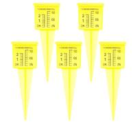 BESPORTBLE 5 Pièces Pluviomètre pour Jardin Léger en PVC Coupelle de Récupération 1,5 Pouces Compatible Tuyaux D'arrosage, pour Surveillance Extérieure du Jardin