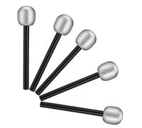 BESPORTBLE 5 pièces Set de Accessoires Scène Micro Plastique Réaliste pour Cosplay et Fêtes Lot de Micros Rétro Argentés pour Animations Karaoké et à Thème