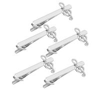 BESPORTBLE 5 Pièces Set de Pinces à Cravate pour Hommes avec Notes de Musique Clip Sécurisé pour Réunions Daffaires et Occasions