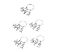 BESPORTBLE 5 Pièces Small Retro Clown Keychain Creative Metal Pendant For Carnival Party Favors Stylish Bag Charm And Key Holder Accessory