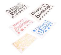 BESPORTBLE 5 pièces Stickers Décoratifs pour Ballons de Fête Autocollants Alphabet Colorés pour Décoration Anniversaire Accessoires Party Supplies pour Ballons Pastel et Muraux