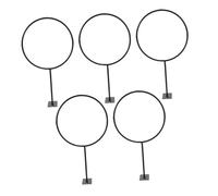 BESPORTBLE 5 Pièces Support De Boule Corbeille Ballons De Basket Cerceaux Stockage en Rack Filet Porte Basket-Ball Support De Kettlebell Piscine Décor De Salle De Gym à Domicile Black Le Fer