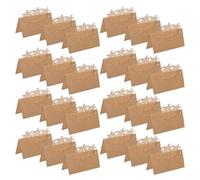 BESPORTBLE 50 Cartes de Table en Papier Kraft Brun Marque-Places Pliables Flocon de Neige Format 6X6 CM Décorations Hivernales Personnalisables pour Mariage Réception et Fête de Noël
