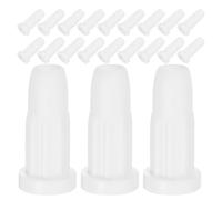 BESPORTBLE 50 Inserts de Douille pour roulettes de Berceau en Plastique Blanc 33 X 16 Mm, Manchon de Tige Compatible Chaises et Lits Bébé, Accessoires de Remplacement pour Meubles de Chambre