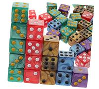BESPORTBLE 50 pièces Dés Acrylique à Coins Carrés Jeu de Société Accessoires pour Jeux de Dés
