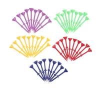 BESPORTBLE 50 pièces Golf Tees Plastique Colorés pour Débutants et Pros Supports de Balles Légers et Portables Accessoires Adaptés à Divers Terrains pour Entraînement et Compétition