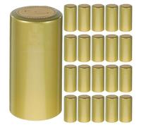 BESPORTBLE 50 pièces Lot de Capsules Thermorétractables Dorées pour Bouteilles de Vin Film PVC Facile à Poser Protection Hermétique et Scellage Hauteur Accessoires pour Bouchons de