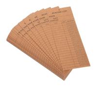 BESPORTBLE 50 Pièces Marque-page de Carte D'emprunt de Bibliothèque en Papier Marron, Pratique et Stylé, pour Étudiants, pour Fournitures Scolaires et Suivi de Lecture