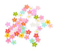 BESPORTBLE 50 pièces Mini Resin Daisy Flower Charms Five Petal Flatback For Nail Art DIY Craft Scrapbooking Embellishments