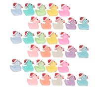 BESPORTBLE 50 Pièces Mini Resin Ducks Glow in The Dark Figurines for Dollhouse Animal Figures Miniature Garden Ornaments Christmas Party Decor