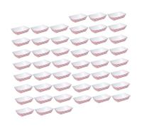 BESPORTBLE 50 pièces Plateaux Alimentaires Rouge à Carreaux pour Service et Collations Design Bateau Créatif Jetables Pratiques pour Fêtes et Usage Quotidien