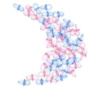 BESPORTBLE 50 Pièces Tétines Mini Acryliques Transparentes pour Décoration Shower Mixte Confettis de Table Durables pour Fête de Naissance Baptême et Anniversaire