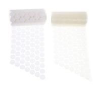 BESPORTBLE 500 Paires D'autocollants Ronds Blancs Auto-adhésifs à Points Forte Adhérence en Nylon et Polyester, Légers, pour Coller des Ballons et Créer des Loisirs Créatifs