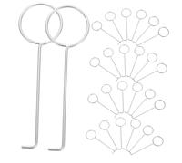 BESPORTBLE 50pièces Crochets De Levage pour Siphon De Sol De Salle De Bain Outils De Démontage Robuste Adaptés pour Bonde De Sol Barbecue