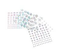 BESPORTBLE 5Feuilles Autocollants de Strass pour Boucles Oreilles de Décorations Adhésives Éblouissantes pour Filles de Visage et Ongles Formes Faciles