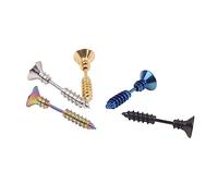 BESPORTBLE 5pièces Boucles Oreilles à Vis Cruciformes Acier Inoxydable Personnalisées Unisexes Lot