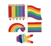 BESPORTBLE 5Pièces Broche Arc Pour Épingle De Broche Colorée Pour Vêtements Accessoires Ornement De Style Arc Crayon Émblème