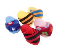 BESPORTBLE 5pièces Lot de Jouets à Mâcher pour Chien Pantoufles avec Couineur Jouets de Dentition Doux pour Chiots et Petits Chiens Intérieur