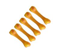 BESPORTBLE 5Pièces Mâcher Squeaky Os pour Lot de Tubes Jaunes Résistants à Morsure Accessoire pour Éveiller Intelligence De Votre Animal De Compagnie