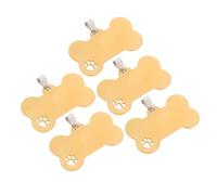 BESPORTBLE 5pièces Médaille Identification Acier Inoxydable pour Animaux De Compagnie Forme De Pendentif Décoratif pour Chien Et Chat avec Gravure Personnalisée
