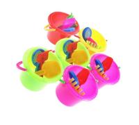 BESPORTBLE 6 Ensembles Jouets de Plage pour Garçon Fille avec Seau et Pelle de Plastique Jouets Éducatifs de Sable pour Stimulation Créative Couleurs et Motifs Aléatoires