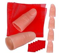 BESPORTBLE 6 Ensembles Set de Doigts Faux pour Magicien Accessoires de Scène avec Foulards Soie Simulation Réaliste pour Performance