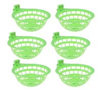 BESPORTBLE 6 Nids Artificiels pour Pigeons Nid d'Oiseau en Plastique pour Élevage de Canaris et Perroquets en Cage Creuse Adapté aux Petits Oiseaux