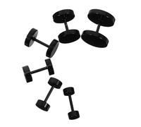 BESPORTBLE 6 pièces Boucles Oreilles Homme Noir Set Punk Haltère Mat Multi Quotidien Fêtes Performances