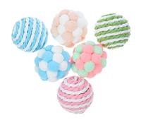 BESPORTBLE 6 Pièces Boule De Cloche Colorée Fournitures De Chaton pour Chats D'intérieur Jouet pour Animaux De Compagnie Jouets Interactifs pour Animaux De Compagnie Trucs De Chats Peluche