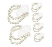 BESPORTBLE 6 Pièces Bracelet à Fleurs Perlé Corsages Pour Mariage Cornités De Poignet Accessoires De La Mariée Bracelet De Perles De Mariage Charme Bandes De Perles Élastiques Plastique